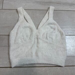 Promesa Ivory Fuzzy Knit Top